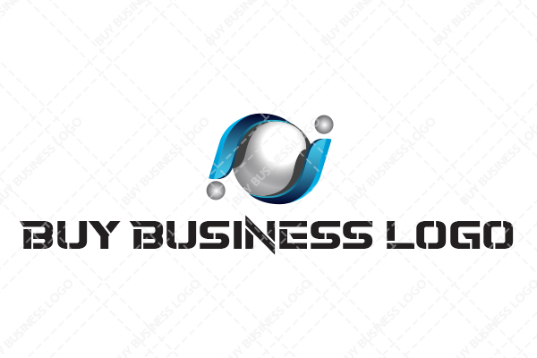 Circle Abstract with Curves in Opposite Direction Logo
